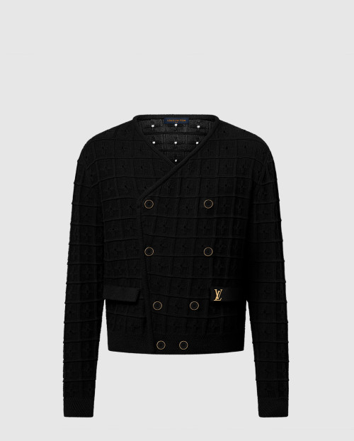 [LOUIS VUITTON-루이비통]더블 브레스티드 니트 재킷 1AHVNK