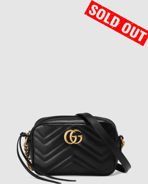 [GUCCI-구찌]GG 마몽 마틀라세 미니백 블랙