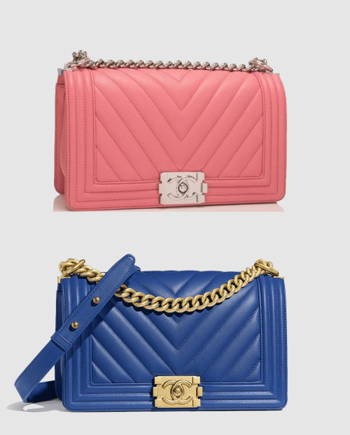 [CHANEL-샤넬]쉐브론 보이백 램스킨 미듐 인기색상 A67086
