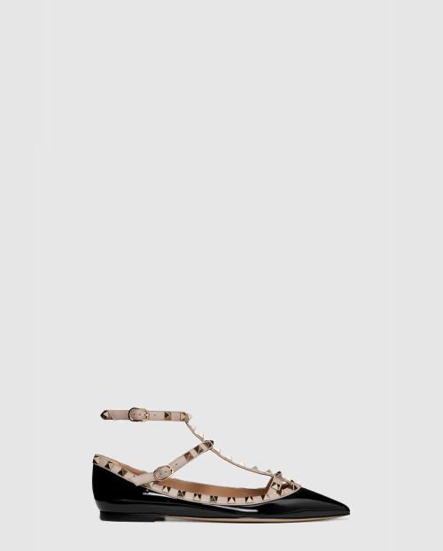 [VALENTINO-발렌티노]락스터드 케이지 플랫슈즈