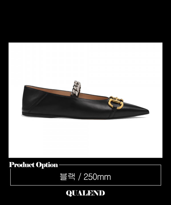 [GUCCI-구찌]홀스빗 레더 플랫슈즈 621161