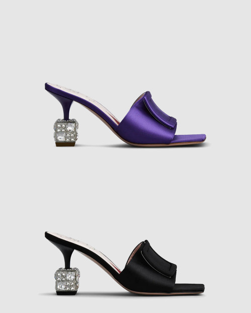 [ROGER VIVIER-로저비비에]큐브 스트라스 힐 뮬 6493