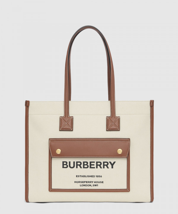 [BURBERRY-버버리]캔버스 프레야 토트백 스몰 80441381