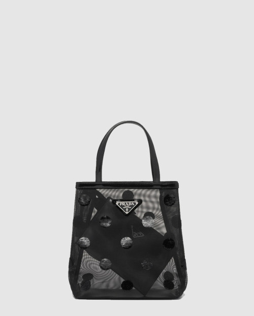 [PRADA-프라다]폴카 도트 메쉬 토트백 1BG417