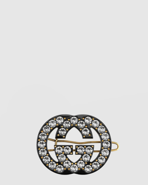 [GUCCI-구찌]크리스탈 인터로킹 G 머리핀 627917