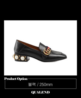 [GUCCI-구찌]펄 스터드 미드힐 로퍼 423559