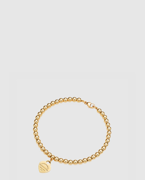 [TIFFANY-티파니]하트 태그 비드 팔찌
