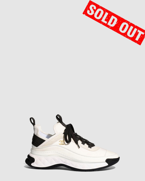 [CHANEL-샤넬]믹스드파이버 스니커즈 화이트 245~250사이즈