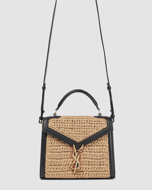 [SAINT LAURENT-생로랑]카산드라 탑핸들백 라피아 미니 623930