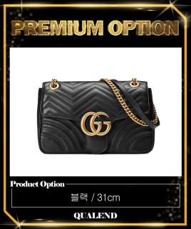 [GUCCI-구찌]GG 마몽 미듐 마틀라세 숄더백 443496