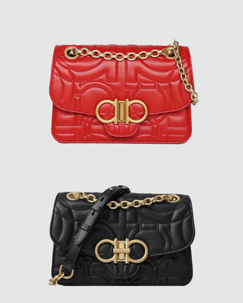 [FERRAGAMO-페레가모]퀼티드 간치니 플랩백 스몰 21H153