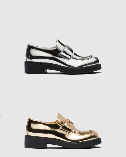 [PRADA-프라다]메탈릭 로퍼 1D246M