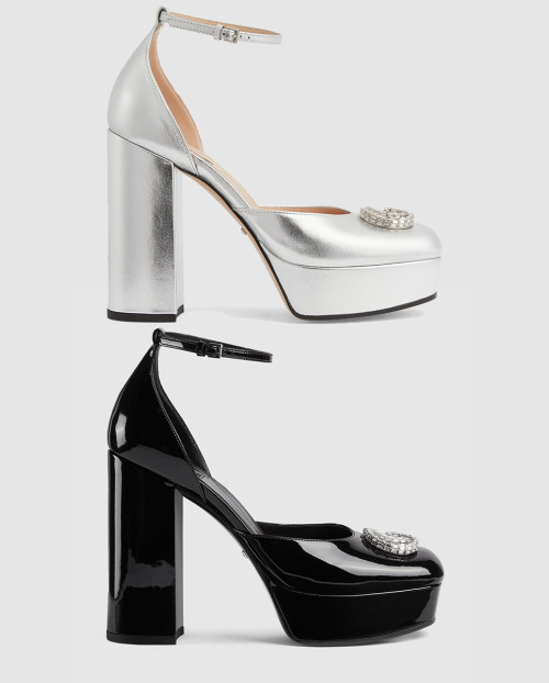 [GUCCI-구찌]더블 G 웨지 펌프스 762386