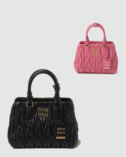 [MIUMIU-미우미우]나파 가죽 핸드백 5BA259