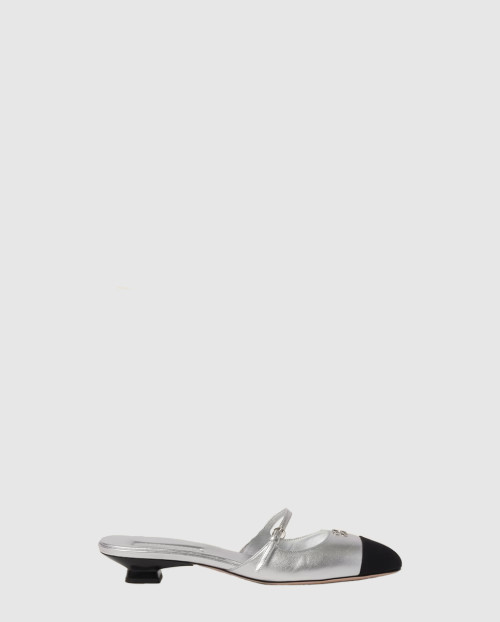 [MIUMIU-미우미우]가죽 벨벳 샌들 5I077E