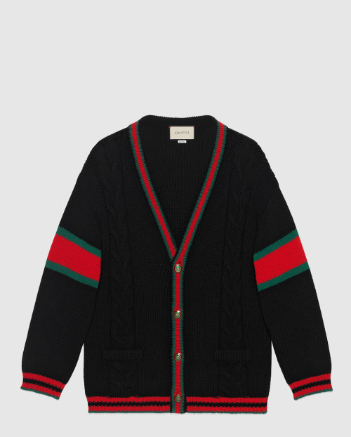 [GUCCI-구찌]오버사이즈 케이블 니트 가디건 497037