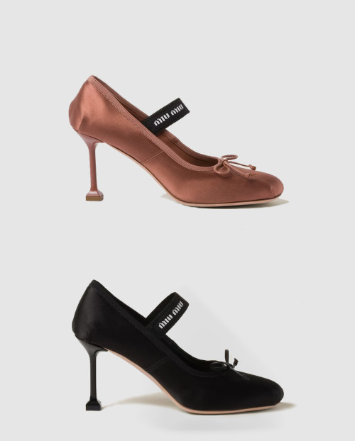 [MIUMIU-미우미우]새틴 펌프스 5I793D