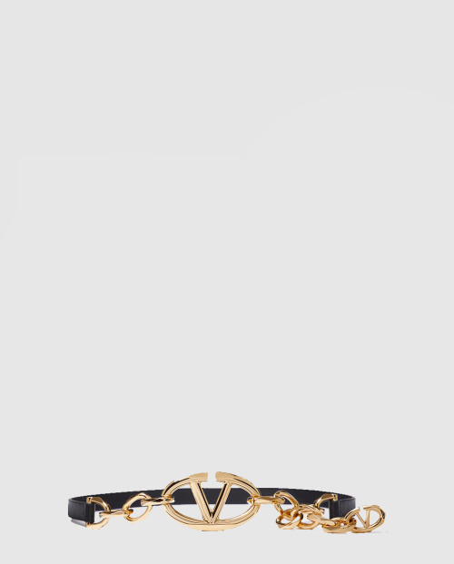 [VALENTINO-발렌티노]광택 소가죽 체인 벨트