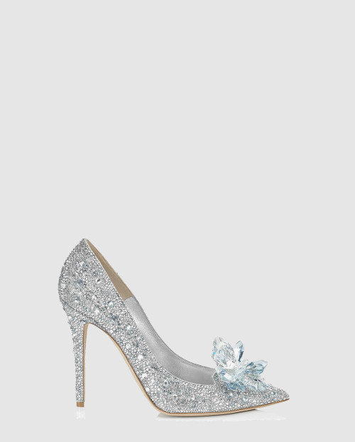 [JIMMY CHOO-지미추]크리스탈 커버드 포인티 토 펌프스