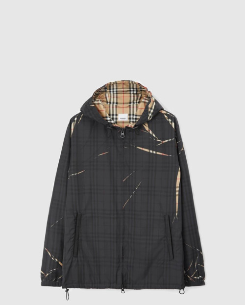 [BURBERRY-버버리]슬라이스 체크 후드 자켓 80716551