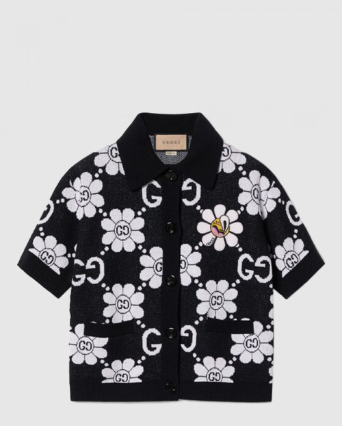 [GUCCI-구찌]GG 플라워 코튼 자카드 카디건 782223