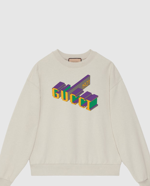 [GUCCI-구찌]프린트 코튼 저지 스웨트셔츠 768530