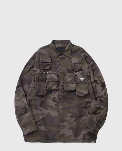 [PRADA-프라다]삼각로고 리나일론 셔츠 카모플라쥬 SC7731