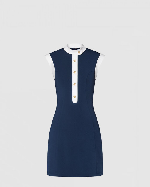 [LOUIS VUITTON-루이비통]테크니컬 저지 세일러 스타일 드레스 1AFLDW