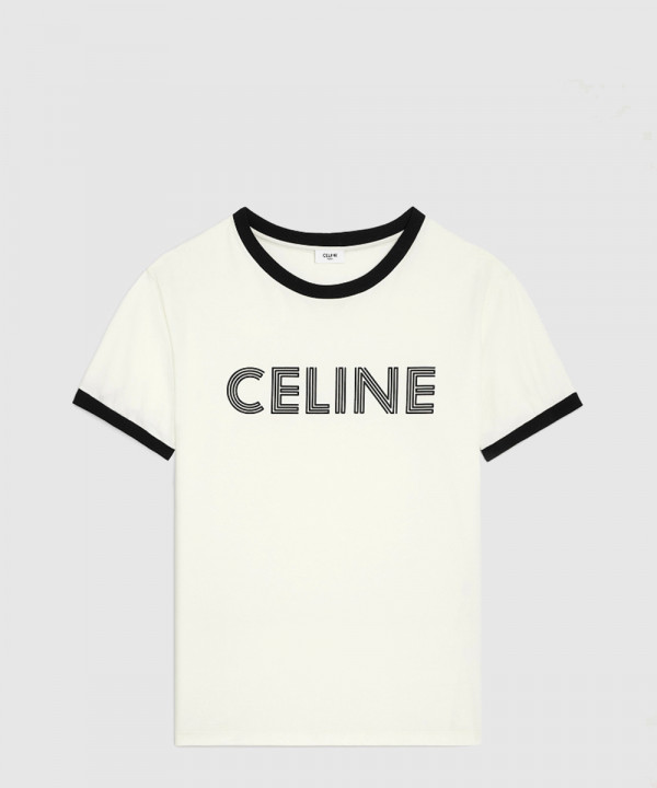 [CELINE-셀린느]로고 코튼 저지 티셔츠 2X49I6