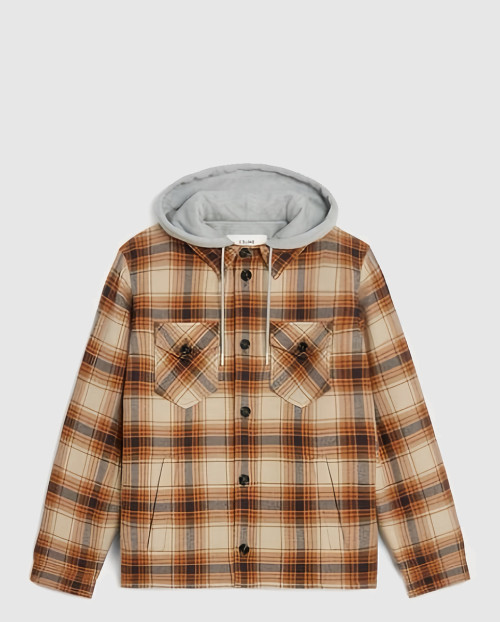 [CELINE-셀린느]로고 후드 셔츠 누빔 자켓 2W68A0