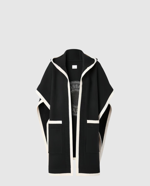 [BURBERRY-버버리]울 카라 후디 케이프 80560101