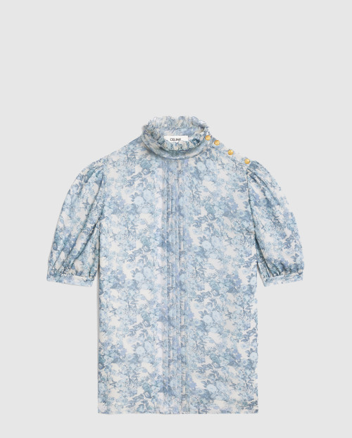 [CELINE-셀린느]프릴 칼라 블라우스 실크 조젯 2B9659