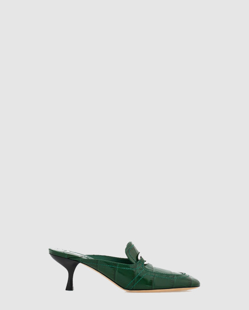 [FERRAGAMO-페레가모]골드 버클 키튼 힐 뮬 01I139