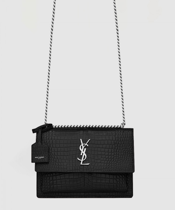 [SAINT LAURENT-생로랑]선셋 모노그램 크로커 미듐 442906