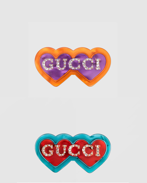 [GUCCI-구찌]투하트 수지 머리핀 729611
