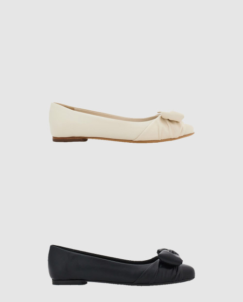 [FERRAGAMO-페레가모]패디드 바라 보우 발레 플랫 01H838