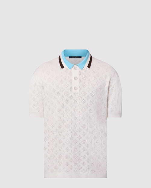 [LOUIS VUITTON-루이비통]모노그램 포인텔 쇼트 슬리브드 코튼 폴로 1AFPYA