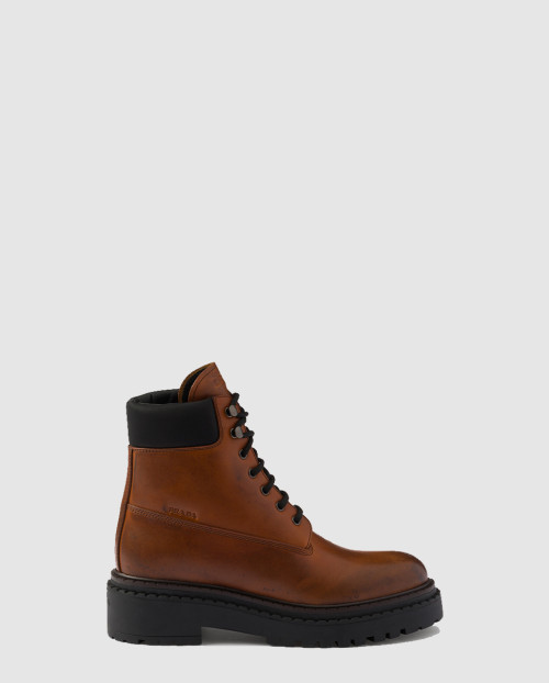 [PRADA-프라다]가죽과 재활용나일론 부츠 1T704N