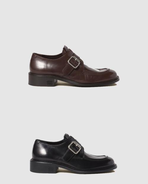 [MIUMIU-미우미우]가죽 브로그 슈즈 5E320E