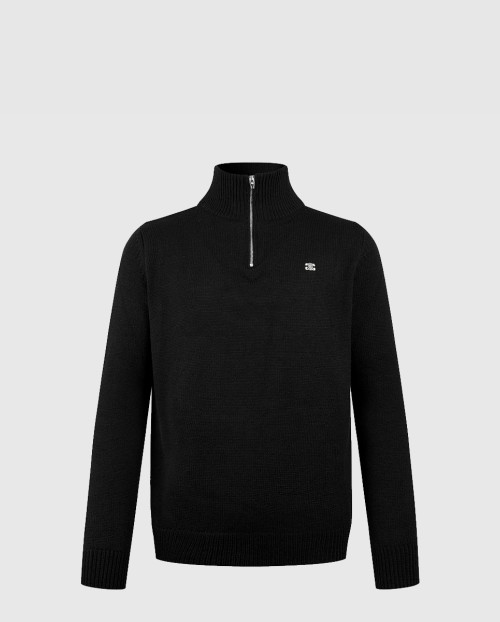 [CELINE-셀린느]트리오페 자수로고 울 캐시미어 반집업 니트 2ADBH0