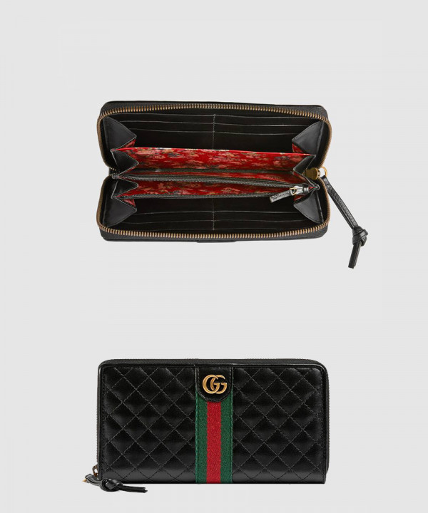 [GUCCI-구찌]GG 마이몬 누빔 레더 지퍼장지갑  536450