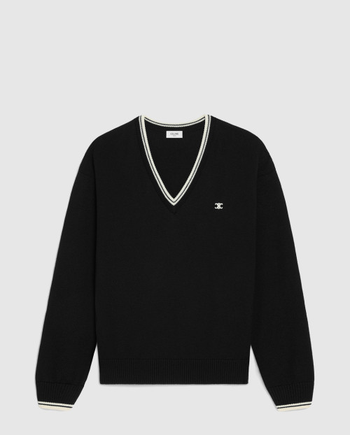 [CELINE-셀린느]트리옹프 V넥 스웨터 울 2ADBK8