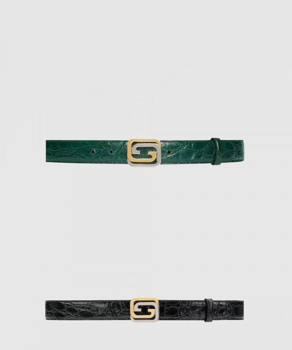 [GUCCI-구찌]GG 악어무늬 벨트 715604