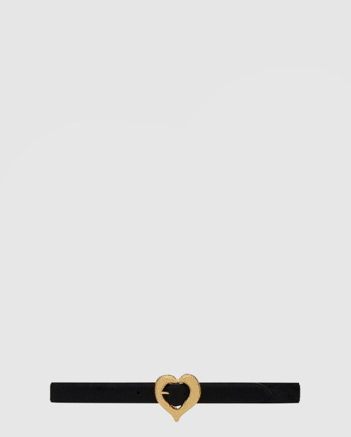[SAINT LAURENT-생로랑]포니 이펙트 가죽 하트 모양 벨트 650322