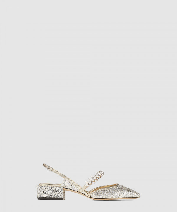 [JIMMY CHOO-지미추]Jill 30 Glitter Slingback Mules