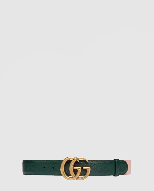 [GUCCI-구찌]듀얼 G 가죽 패치 벨트 709985