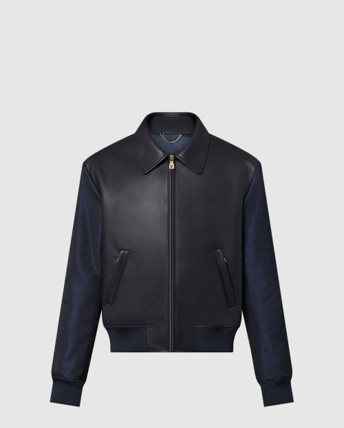 [LOUIS VUITTON-루이비통]레더 믹스 블루종 1AFQL5