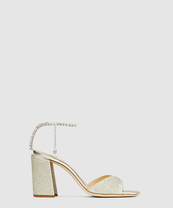 [JIMMY CHOO-지미추]Saeda Sandal Block Heel 85