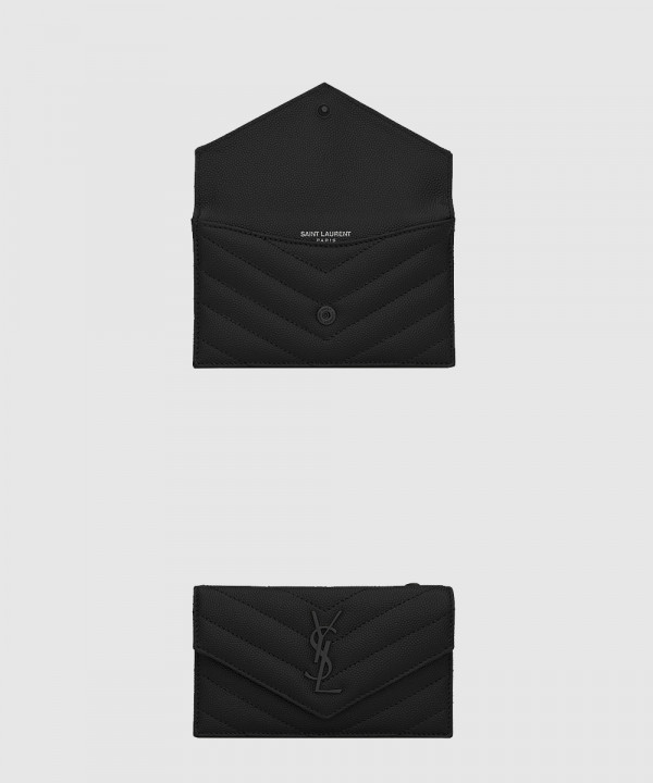 [SAINT LAURENT-생로랑]CASSANDRE MATELASSÉ FRAGMENTS 플랩 카드 케이스 612808