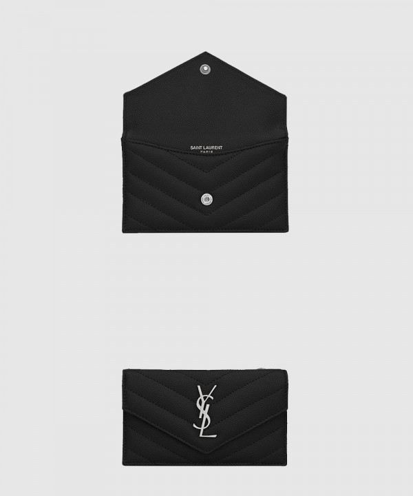 [SAINT LAURENT-생로랑]CASSANDRE MATELASSÉ FRAGMENTS 플랩 카드 케이스 612808